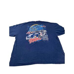 Vintage Rusty Wallace Shirt Mens 2XL Blue Elvis Presley Chase NASCAR Racing Y2K